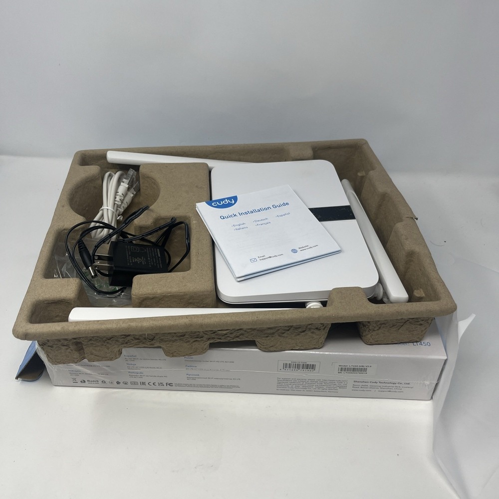 Cudy LT450 V2.0 White Cellular 4G LTE AC1200 Dual Band Wi-Fi Dynamic DNS Router